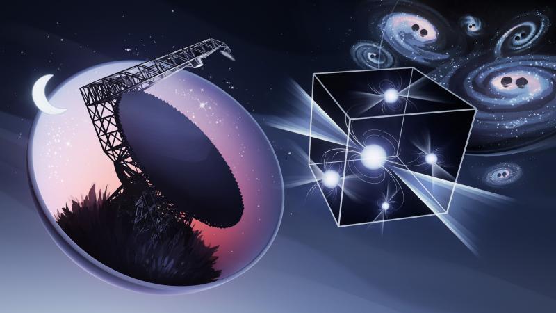 Conceptual Illustration of Radio Observations of Pulsar Timing Arrays