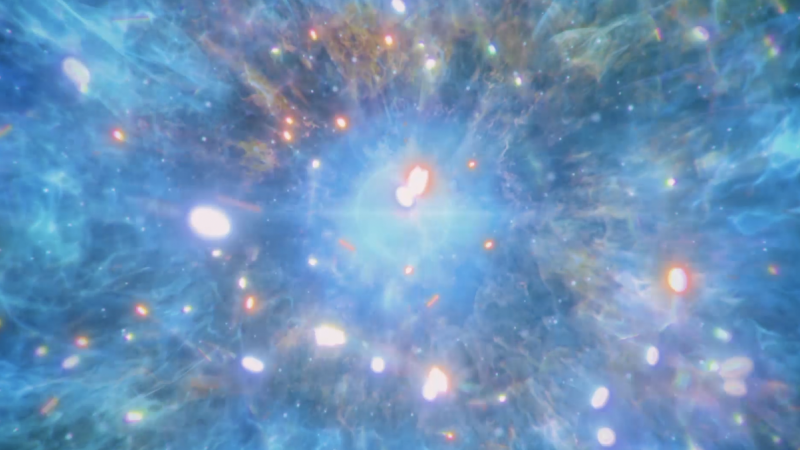 Graphical representation of the Big Bang.