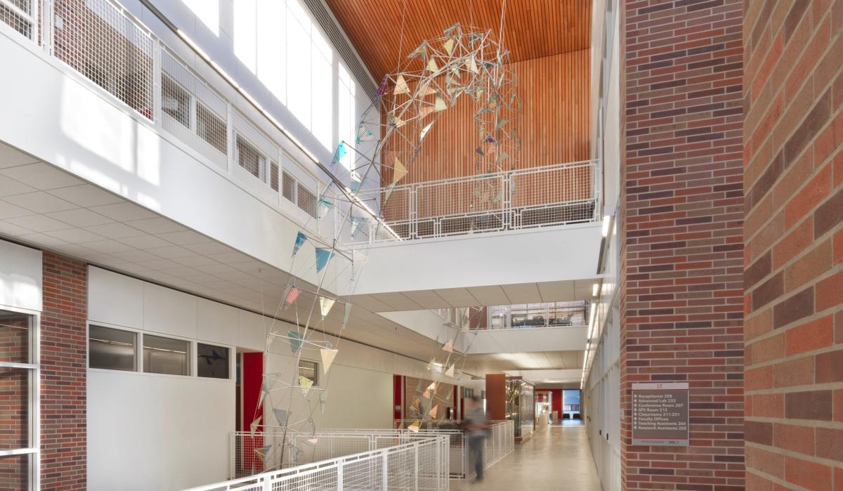 View of Lincoln Jorgensen Hall, home of the Department of Physics and Astronomy at the University of Nebraska - Lincoln