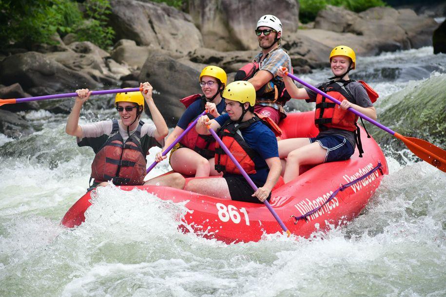 WVU REU Students White Water Rafting